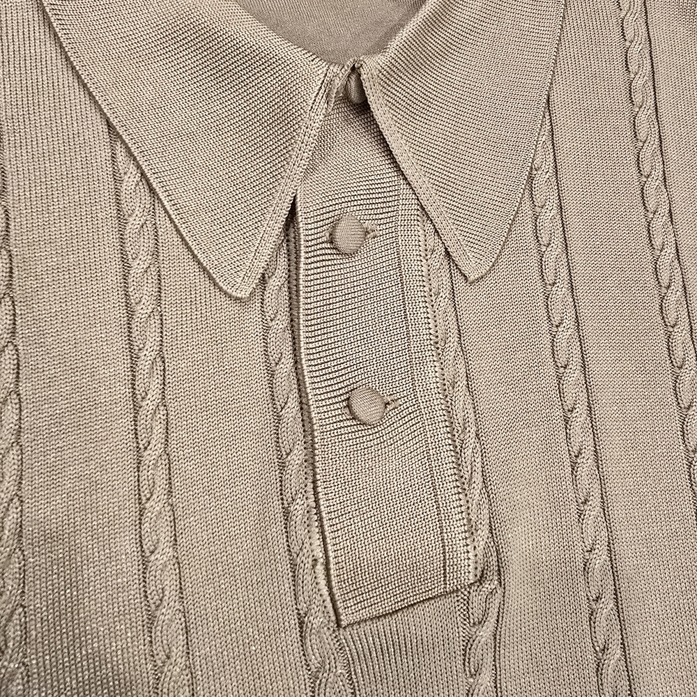 Vintage Polo Shirt Yellowish Green Color - Picture 4 of 7